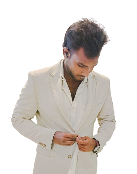 Man in beige blazer